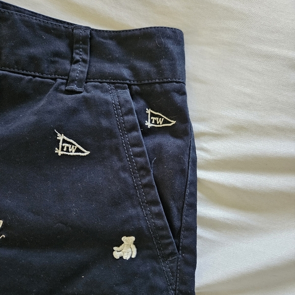 Teenie Weenie Navy Blue Embroidered Women's Shorts Size FM - Picture 3 of 12